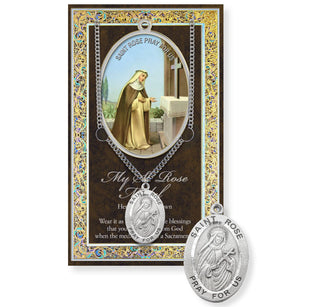 St. Rose Pewter Medal - 18" Chain - 950-538