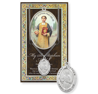 St. Stephen Pewter Medal - 24" Chain - 950-546