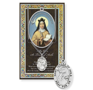 St. Teresa Avila Pewter Medal - 18" Chain - 950-548
