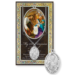 St. Veronica Pewter Medal - 18" Chain - 950-558