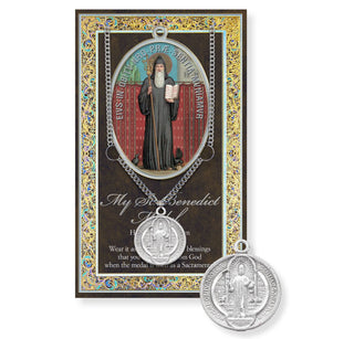 St. Benedict Pewter Medal - 24" Chain - 950-645
