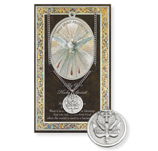 Holy Spirit Pewter Medal - 24" Chain - 950-651