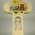 Painted Wooden Cross With Angel - 99811-8INCH