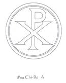 Scale Paten - 6"D - Design: 09/CHI-RHO - ZEPPO-09/CHI-RHO
