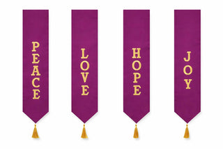 ADVENT WREATH BANNER SET - AWB-4-ADVENT-BANNERS
