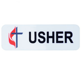 UNITED METHODIST USHER BADGE - B-128-USHER-BADGE