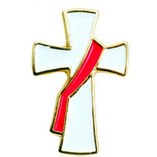 B-22 Enamel Deacon's Cross Pin