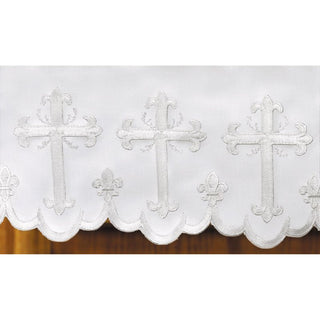 Scalloped Edge Altar Frontal - One-Sided - 80% Linen / 20% Cotton Blend - B4271