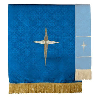 Pulpit Scarf - Blue Star Design - B4733