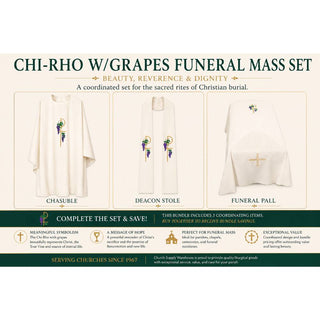 COORDINATING CHI-RHO W/GRAPES RESSURECTION MASS SET - BND-845A-MASS-SET