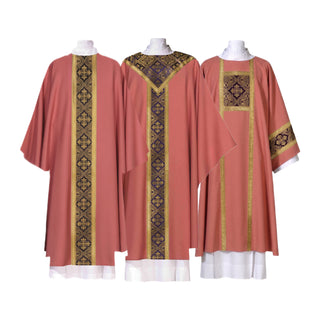 Matching Rose-Purple Chasuble and Dalmatic - Saxony Collection - BND-AG-SAXONY-ROSE