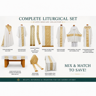 WHITE & GOLD COORDINATING MASS SET - BND-MASS-SET-P14