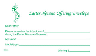 EASTER NOVENA OFFERING ENVELOPES (100pk) - ES356