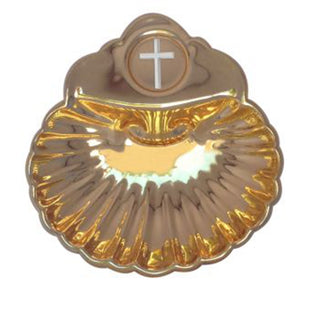 Baptismal Shell with Silver Cross Emblem