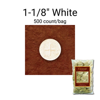 1-1/8" White Altar Bread - 500 / Bag - CAV118WBG