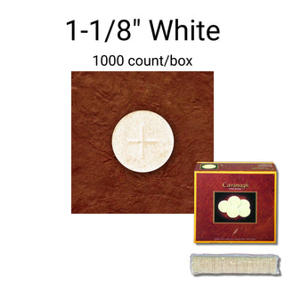 1-1/8" White Altar Bread - 1000 / Box - CAV118WBX