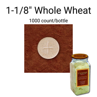1-1/8" Whole Wheat Altar Bread - 1000 / Bottle - CAV118WWBT