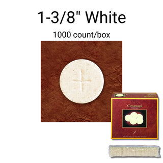 1-3/8" White Altar Bread - 1000 / Box - CAV138WBX