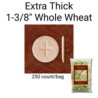 1-3/8" Double Thick Whole Wheat Altar Bread - 250 / Bag - CAV138WWXTBG