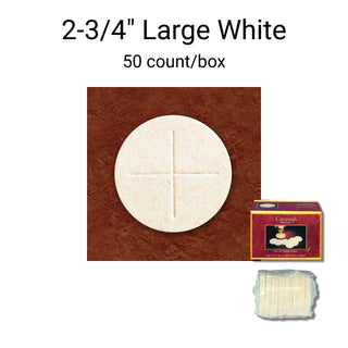 2-3/4" Large White Altar Bread - 50 / Box - CAV234WBX