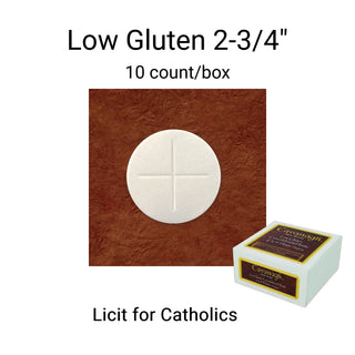 Low Gluten 2-3/4" Large Altar Bread - 10 / Box - CAVLG238