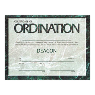 Certificate Of Ordination For Deacon - CC06-00770