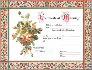 Certificate Of Marriage Package of 6 - CC06-00794