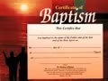 Certificate Of Baptism Sunset Design Pack of 6 - CC06-01661