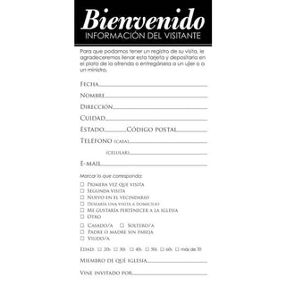 Tarjeta Para Visita (Vistor Cards 50 pack) - CC06-03278