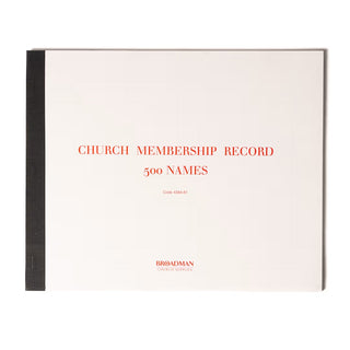 Church Membership Record Book: Form M-1 - CC06-03603