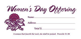 Offering Envelopes: Women's Day Pack of 100 - CC06-10694