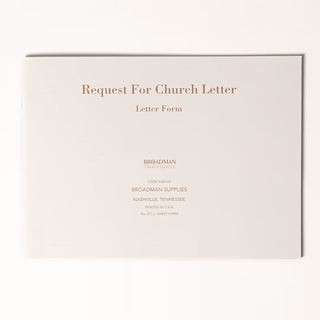 Church Letter Request Forms Perforated Book of 50 - CC06-11028
