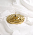 Communion Bread Plate Cover Brass Finish - CC06-11158