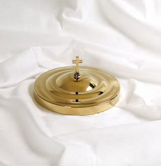 Communion Bread Plate Cover Brass Finish - CC06-11158