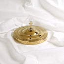 Communion Bread Plate Cover Brass Finish - CC06-11158