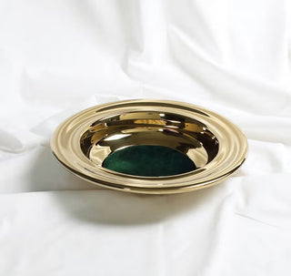 Offering Plate Brass Finish W/ Green Felt - CC06-11226