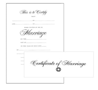 Certificate Of Marriage Tri-Fold Lithograph W/Envelope - CC06-11615