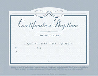Certificate Of Baptism Flat Package of 6 - CC06-83222