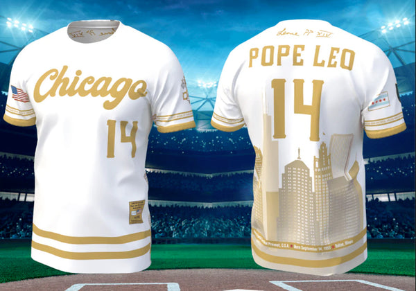 Pope Leo XIV Baseball Jersey - S to XXXXL - CI-LEO-JERSEY