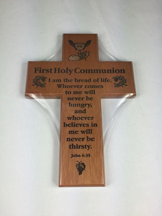 First Communion Wood Cross - CXG1156HC