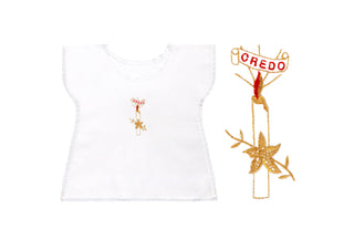 Desta Credo Fiore Baptismal Bib - D1-BAP