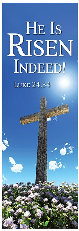 He Is Risen Banner 2' X 6' - D12972X6P