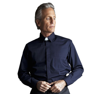 Desta Cotton Long Sleeve Roman Collar Shirt - D153