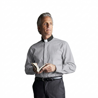 Cotton Long Sleeve Tab Collar Shirt - D154