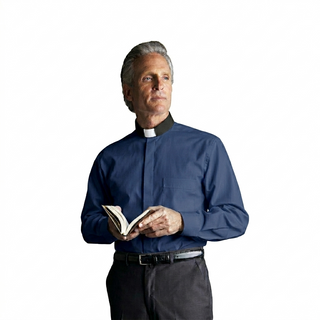Cotton Long Sleeve Tab Collar Shirt - D154