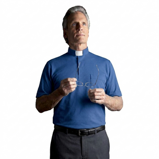 Desta Lisle Yarn Clergy Collar Short-Sleeve Polo Shirt  - D191-PSH