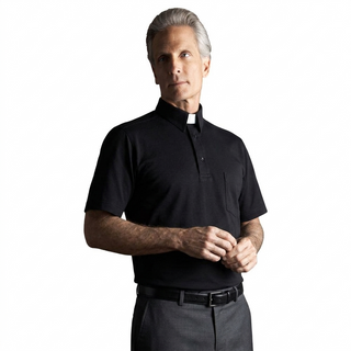 Desta Lisle Yarn Roman Collar Short-Sleeve Polo Shirt - D192