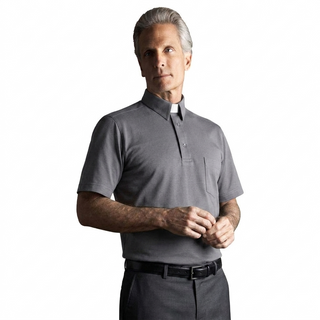 Desta Lisle Yarn Roman Collar Short-Sleeve Polo Shirt - D192
