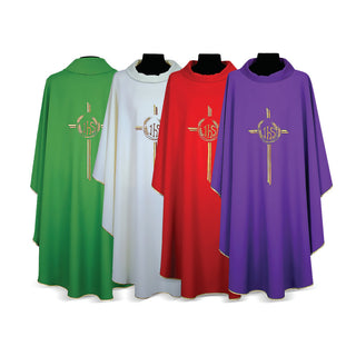 Desta Croce IHS Polyester Chasuble - D198