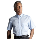 Desta Fil a Fil Cotton Short Sleeve Roman Collar Shirt - D202-SOD-BLU